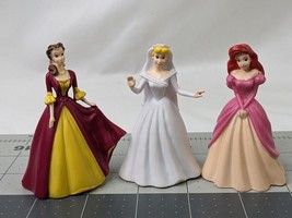 Disney Princess Figure Lot of 3 Cinderella Ariel Belle Cake Toppers 3 Inch - $9.95