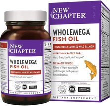 New Chapter Wholemega Fish Oil 180 Softgels Omega-3 180 softgels Exp 04/26+ - $557.31 MXN