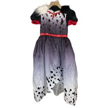 Disguise Disney Cruella De Vil Girl&#39;s M (8-10) Faux Fur Collar Dress Cos... - $17.81