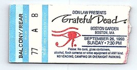 Grateful Dead Mail Away Concert Ticket Stub September 26 1993 Boston MA - $34.64