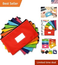Compact Zippered Money Bank Deposit Bag Set - Versatile 11x6 Faux Leathe... - $39.00