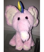 Unicornimals 11&quot; Rare Pink Elephant Unicorn Plush Rainbow Tail Kellytoy ... - £6.75 GBP