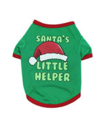 NEW Santa&#39;s Little Helper Christmas Pet Tee XS dog or cat holiday t-shir... - £6.20 GBP