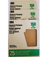 Lot of 3 3M General Purpose 25ct Sanding Sheets *150 Fine* 9&quot; x 11&quot; #116... - $627.22 MXN