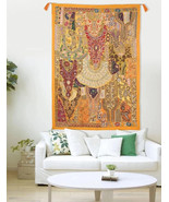 Indian Patchwork Tapestry Heavy Embroidery Wall Tapestry Indian boho wal... - £41.03 GBP