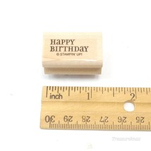Happy Birthday  ~  Stampin Up!  Rubber Stamp  wood mounted 1.5&quot; ~ Mark the date - £1.57 GBP