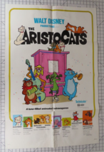 The Aristocats 1971 Original Movie Poster Folded Disney 27x41&quot; Animated *READ* - £15.83 GBP