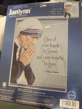 Janlynn Mother Teresa Counted Count Cross Stitch Kit #023-0245 9&quot; x 12&quot;  NEW!! - £11.55 GBP