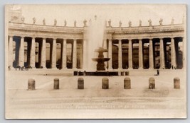 Carlo Maderno Fountain Plaza St Peter Vatican City Horse &amp; Carriage Postcard B34 - £13.54 GBP