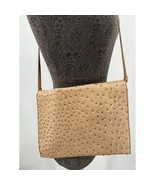 Merona Tan Beige Faux Ostrich Leather Purse Excellent Condition - $20.66 CAD