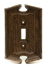 Plastic Wood Look Switch Plate Cover Vintage - £7.76 GBP