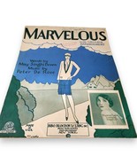 1927 &quot;Marvelous&quot; Sheet Music w/ Ukulele Arrangement, Featuring Maureen E... - $152.05 MXN