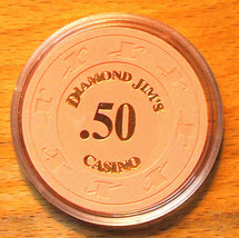 (1) 50 Cent Diamond Jim&#39;s Casino CHIP - Rosamond, California - 2002 - $9.95