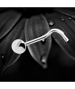 925 Sterling Silver Nose Stud Screw Pin Polished Round Design Minimalist  - $8.81