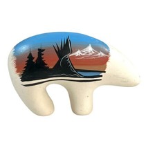 VTG Signed El Dino Navajo Etched Pottery Bear Figurine Tribal Mountains 3.5” - £22.36 GBP