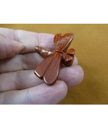 Y-DRAG-572) little red DRAGONFLY dragon fly BUG carving gemstone FIGURIN... - €12,21 EUR