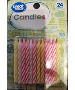 Birthday Candles Large Multicolored Spiral (48-Count) pastry Cake Decora... - $3.86