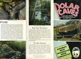 POLAR Caves Brochure Plymouth New Hampshire Route 25 1940&#39;s - £13.95 GBP