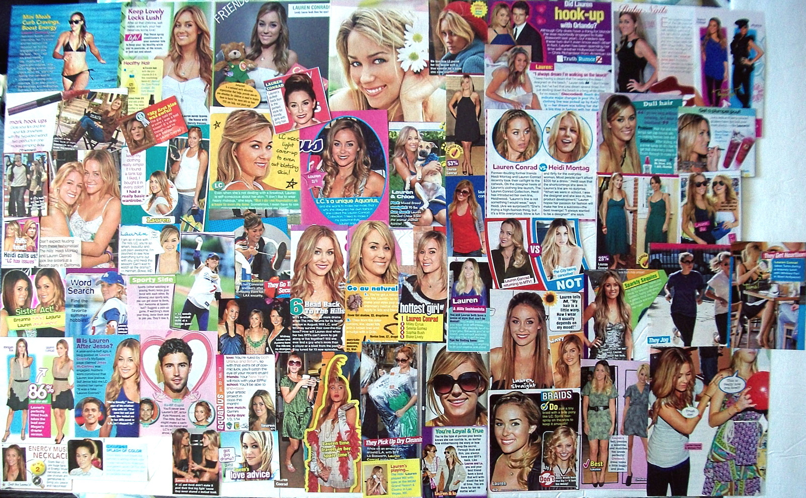 LAUREN CONRAD ~ Seventy-Six (76) Color CLIPPINGS from 2006-2011 - $5.82