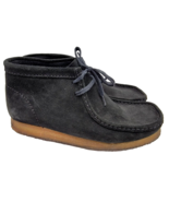 Clarks Wallabee Boots Black Suede Mens Size 11 Ankle Chukka 26103669 Moc... - $54.40