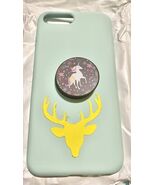 Case For Iphone 6/6s  - Aqua blue With Deer Head Sticker Unicorn Popup - €4,29 EUR