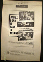 S EAN Connery As James Bond 007: (Goldfinger) Orig, 1964 Movie Pressbook - £254.47 GBP