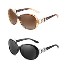2 Pack Polarized Sunglasses For Women Retro Stylish Jackie O Sunglasses ... - £32.38 GBP