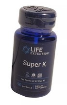 Life Extension Super K with Advanced K2 Complex (MK-7) 90 Softgels Exp 0... - $22.76