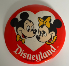 Disneyland Button Mickey Mouse Minnie Mouse Vintage Pin Disney World Pinback - £7.47 GBP