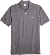 Brooks Brothers Mens Heath Grey Slim Fit Pique Polo Shirt Sz M Medium 85... - $44.54