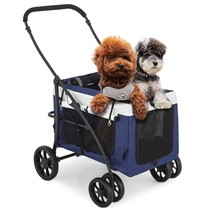 Dog Cat Stroller For Dogs Cats, 4 Wheels Pet Stroller Jogger W/Detachable Carrie - £83.11 GBP