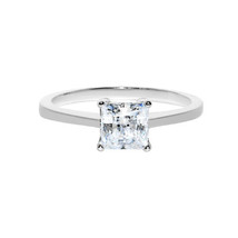 Precious Stars 14k White Gold 1ct Princess Diamonette CZ Engagement Ring - £161.99 GBP+