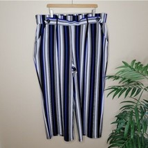 Cato | Women&#39;s Petite Blue Black White Striped Pull On Waist Pants Plus ... - $15.48