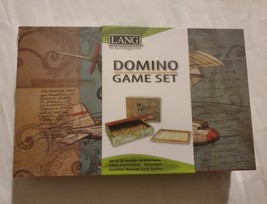 New Sealed Lang Artwork Vintage Travel Domino Set (28 Double-Six Dominoes) - $30.65