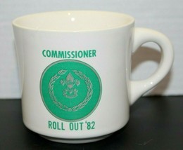 Vintage 1982 Boy Scout Commissioner Roll Out Ceramic Coffee Mug Cup Memo... - $22.77