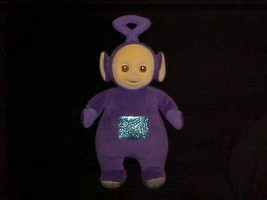 15&quot; Tinky Winky Teletubbie With Fuzzy Face Plush Toy By Eden 1998 Super Nice  - £39.75 GBP