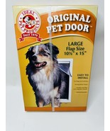 Original Pet Door with Telescoping Frame Large 10.5&quot; X 15&quot; Blue Flap Siz... - £33.60 GBP