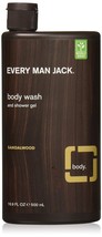 Every Man Jack Body Wash And Shower Gel 16.9 Ounce Sandalwood (499ml) (2 Pack) - £28.70 GBP