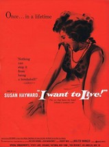 I Want to Live 1958 ORIGINAL Vintage 9x12 Industry Ad Susan Hayward - £23.38 GBP