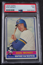 1976 Topps #402 Don Money Milwaukee Brewers Baseball Card PSA 7 NM - £16.02 GBP