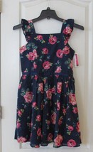 Zunie Ruffle Sleeve Square Neck  Blue Floral  Sun Dress Girls Sz XL(14-1... - $367.53 MXN