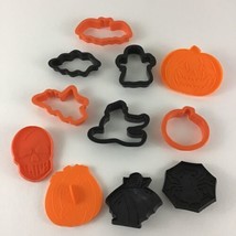 Halloween Cookie Cutters Holiday Vintage Wilton 1990 Baking Tool Bat Pum... - $24.70