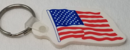 United Bank of Kansas Keychain Waving Flag Bendable Plastic Vintage - $12.30