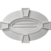 29 in. W x 20 in. H x 2.25 in. P, Horizontal Oval Gable Vent with Keysto... - £151.11 GBP