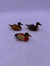 3 Duck Decoy CHRISTMAS Ornaments Plastic Macau Different Colored - £9.71 GBP