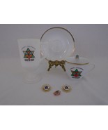  Canada Centennial 1967 Vintage 8oz Milk Glass Mug Tea cup &amp; Saucer &amp; Pi... - £12.44 GBP