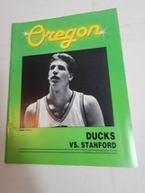 Vintage 80s Oregon Ducks Game Program Basketball vs Stanford Cardinal 1987 UofO - $9.59