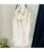 TED BAKER LONDON Homerton Cable Knit Wool Blend Scarf Wrap, Ivory/White,... - $176.43 CAD