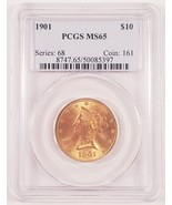 1901 Or Liberty Classé Par PCGS Comme MS-65 ! Superbe Début Or Aigle - $101,029.38 MXN