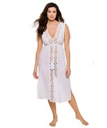 La Blanca Women&#39;s Island Fare Gauze Lace Trim Midi Cover-Up White B4HP $103 - €13,13 EUR+